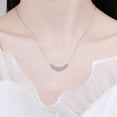 thumbnail image 6 of Flydeer Necklaces for Women 925 Sterling Silver 7 Stone Curved Smile Necklace 1.7CT 5A CZ Pendant Necklace Jewelry Gifts for Women, 6 of 8