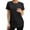 Charcoal Black, variant on Womens Workout Tops Activewear T-Shirts Short Sleeve Sun Protection Quick Dry Spring Summer