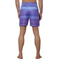 thumbnail image 3 of INSPIRE CHIC Men's Drawstring Waist Colorful Pattern Hawaiian Swim Board Shorts 34 Purple, 3 of 6