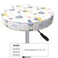 thumbnail image 2 of hot air balloon Round Bar Stool Seat Covers, Elastic Round Chair Cover Stool Seat Slipcover Bar Stool Cushions Round Pad for 12-14 inch, 2 of 5