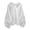 White, variant on HCYSFG Womens Plus Size Hoodie V Neck Long Batwing Sleeve Solid Color Loose Fit Casual Sweatshirt Pullover Everyday Tops