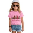 thumbnail image 2 of Ulanda Toddler Boys Girls Christmas Shirt Kids Xmas Tshirt Cotton Short Sleeve Tee Top (Pink, 7-8 Years), 2 of 6