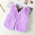 thumbnail image 2 of Staki Girls' Sports Vest Fleece Vest for Girls Mock Neck Vests Comfortable Warm Flannel Jacket Coats for Fall Outfits(Light Purple,5-6 Years), 2 of 4
