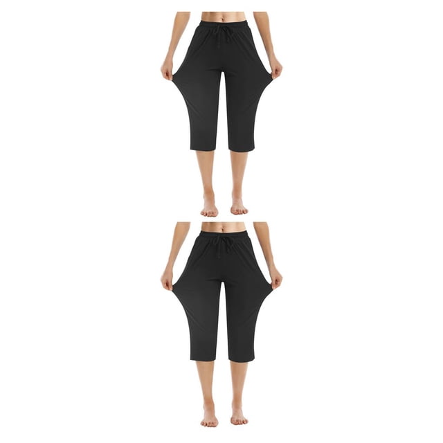 Eigraketly Pantalones de mujer Pantalones deportivos Bolsillo grande Pantalones de chándal de cintura alta M Gris Type3 NO3