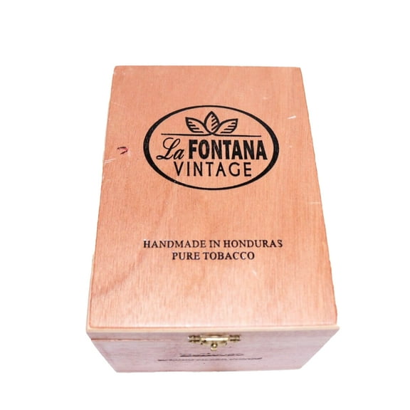 La Fontana Vintage Belicoso Empty Wood Cigar Box 6.5" x 4.75" x 4"