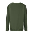 thumbnail image 4 of lcziwo Chandails en Molleton à Col Rond pour Femmes Automne Hiver 2024, Chemise Décontractée à Manches Longues, Haut Ample Sans Capuche, Vert Armée, P, 4 of 5
