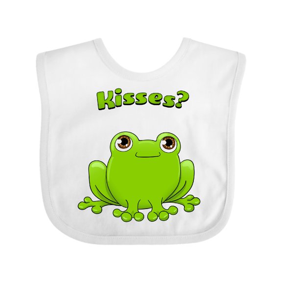 Inktastic Kisses? Cute Frog Boys or Girls Baby Bib