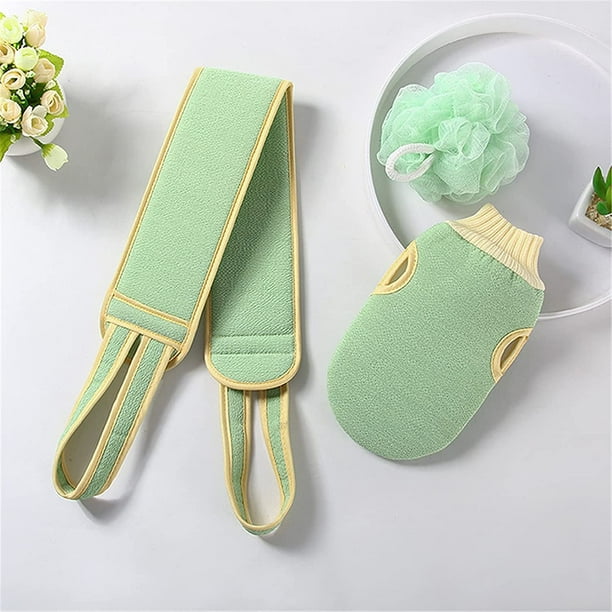 Juego de toallas de baño, exfoliante, esponja de baño