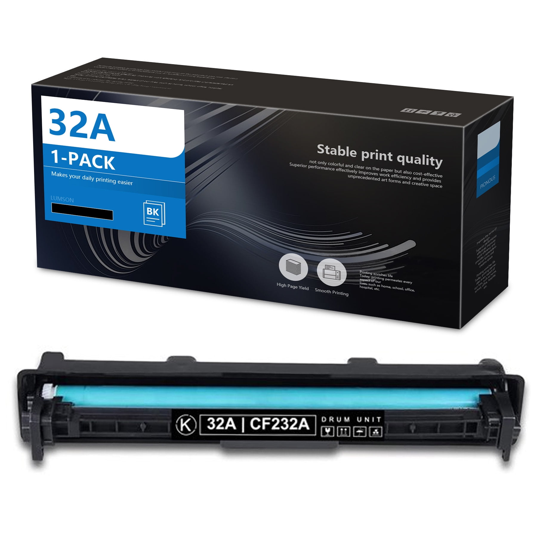 32A CF232A Drum Unit 1 Pack Black Drum Unit Replacement for HP M203dn