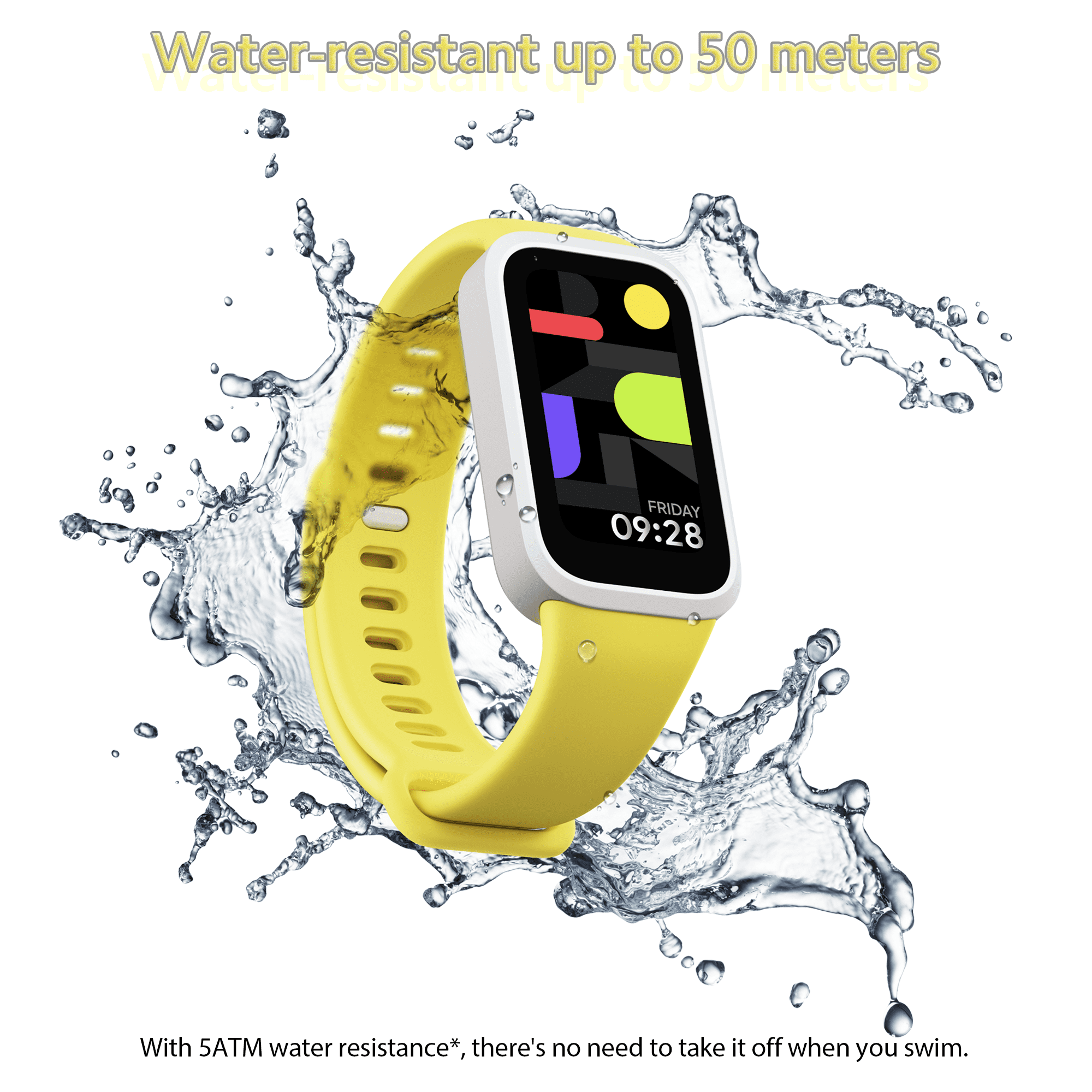 Xiaomi Smart Watch Fitness Tracker,  1.47'' TFT Display, 21-Day Battery Life, 50 Fitness Modes, 50m Water Resistant, Smart Band 9 active, Cheese white
