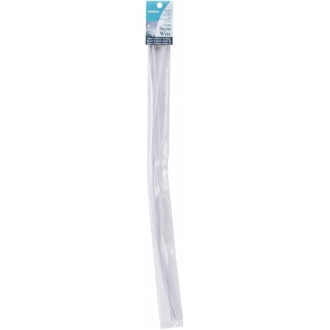 18 inches 20 Gages Cotton Covered Wire White 36 Flower Stems