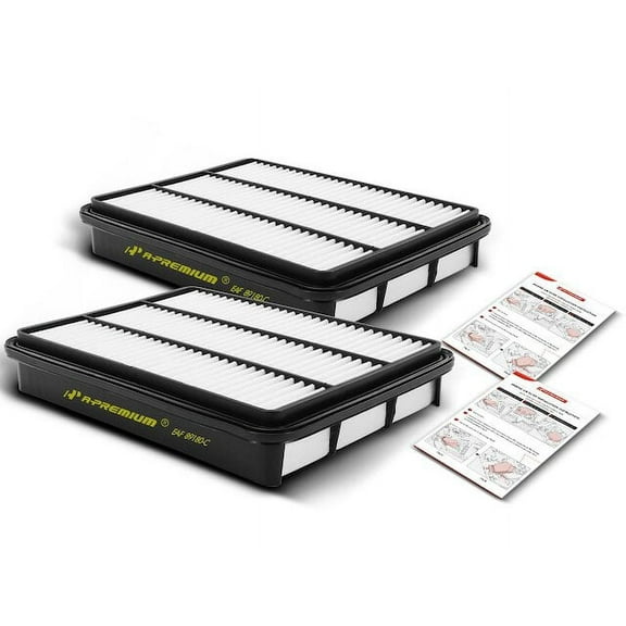 Engine Air Filter Set 2 - Compatible with 2000 - 2006 Toyota Tundra 2001 2002 2003 2004 2005