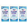Clear Eyes Triple Action Relief Eye Drops, 0.5 Fl oz, 0.5 fl oz (Pack - 3)