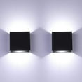 thumbnail image 1 of Indoor Wall Sconce LED Wall Lamp Black, Up Down Wall Mount Lights Mini Metal for Living Room Bedroom Decor, Warm White-2PCS, 1 of 5