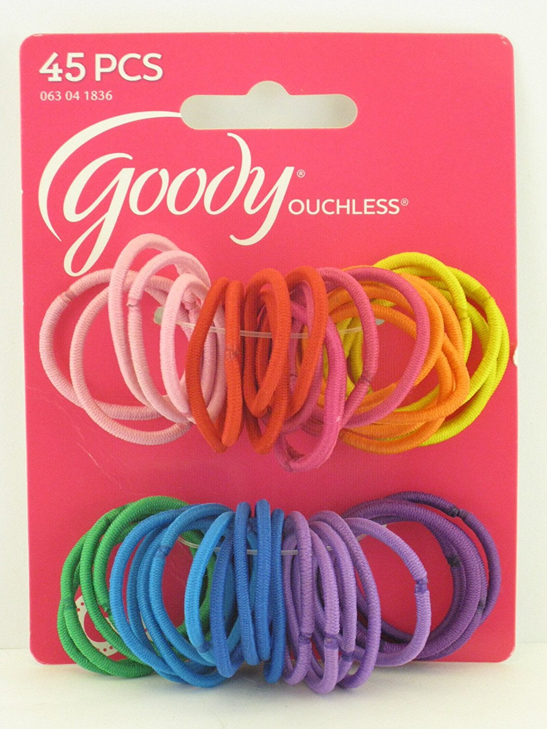 Goody Girls Oucless 2MM Hair Elastics 45 Pcs., No Metal No Damage