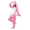thumbnail image 2 of Women's Plush Animal Onesie Pajama, Pink Star Unicorn, ML, 2 of 5