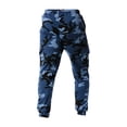 thumbnail image 7 of Homeyce Camo Sweatpants for Men with Pockets Camouflage Sweatpants Straight Leg Hiking Athletic Casual Loose Fit Cargo Sweatpant Elastic Waist Drawstring Sweat Pants,Blue 3XL, 7 of 7