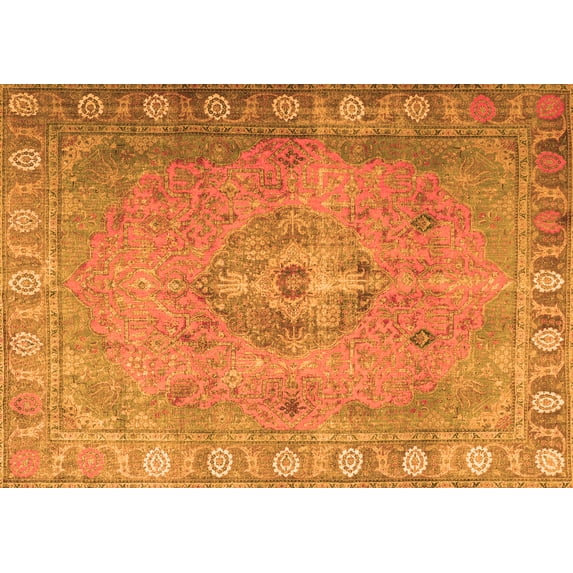 Ahgly Company Indoor Rectangle Persian Orange Traditional Area Rugs, 3' x 5'