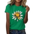 thumbnail image 2 of Xdegoge T Shirts for Women Graphic Under 10 Short Sleeve Crewneck Shirts Floral Summer Casual Tops Tunic Loose Fit Tees Soft Comfy Blouses Women Last Order Placed By Me, 2 of 5