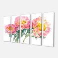 thumbnail image 2 of Bouquet de Pivoines Roses Aquarelle - Uvre d'Art Florale sur Toile, 2 of 3