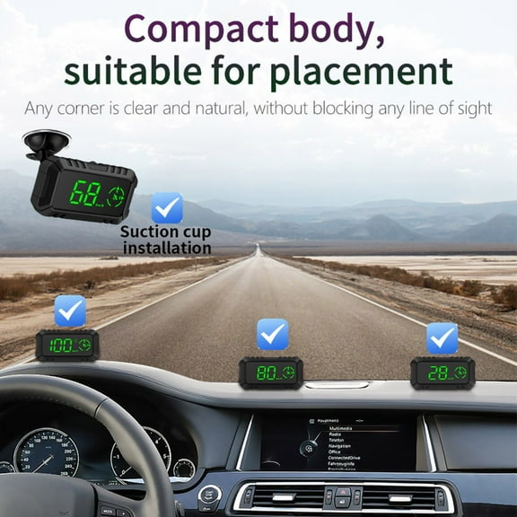G7 - Hud Gps Display Speedometer Head-Up Display Speed Alert Mph-Miles Speeding Alarm Image Km/H-Km Durable Head Up Displays New Fangkenuo