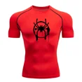 thumbnail image 4 of Camiseta de compresión para hombre, camiseta de manga corta para gimnasio, culturismo, fitness, camisetas deportivas de secado rápido para hombre, camisetas deportivas para correr, ropa deportiva para, 4 of 5