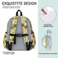 thumbnail image 5 of Sunflower and Seed Cream Pattern Backpack for School, Cute School Bag with Adjustable Shoulder Straps and Padded Back, 13.4"x11"x4.7", 5 of 5