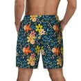 thumbnail image 4 of Gaeub Blue Floral Mens Swim Trunks Stretch Beach Shorts Quick Dry for Men Swim Shorts Swimwear with Pockets- X-Large, 4 of 9