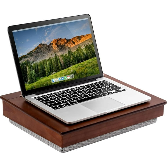 Schoolhouse Lap Desk with Storage Compartments - Acacia Wood - Java - Style No. 45072