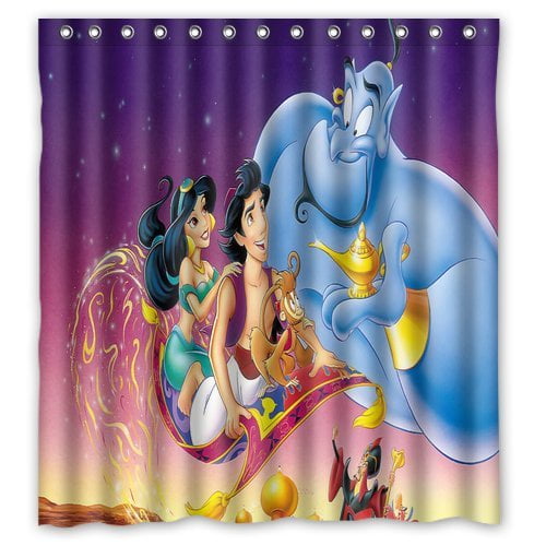TOUXIHAA Aladdin Jasmine Genie Shower Curtain Bathroom Curtain Set with Hooks Size 66x72 inches
