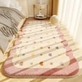 thumbnail image 1 of Feltree 40x120 Inch Faux Pashm Striped Area Rug, Non-Slip Foldable Carpet for Bedroom Bedside, Soft Tatami Mat for Living Room, Easy Clean Modern Floor Mat, 1 of 7