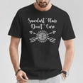 thumbnail image 2 of Sawdust Hair Don’t Care Graphic Tee Unisex Adult Cotton – Carpenter and Woodworker Shirt for Men and Women, Casual Everyday Wear, Size XL, Color Black, 2 of 3