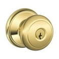 thumbnail image 2 of Schlage FA51-AND Andover Keyed Entry F51A Panic Proof Door Knob with Andover Ros, Lifetime Polished Brass, 2 of 7