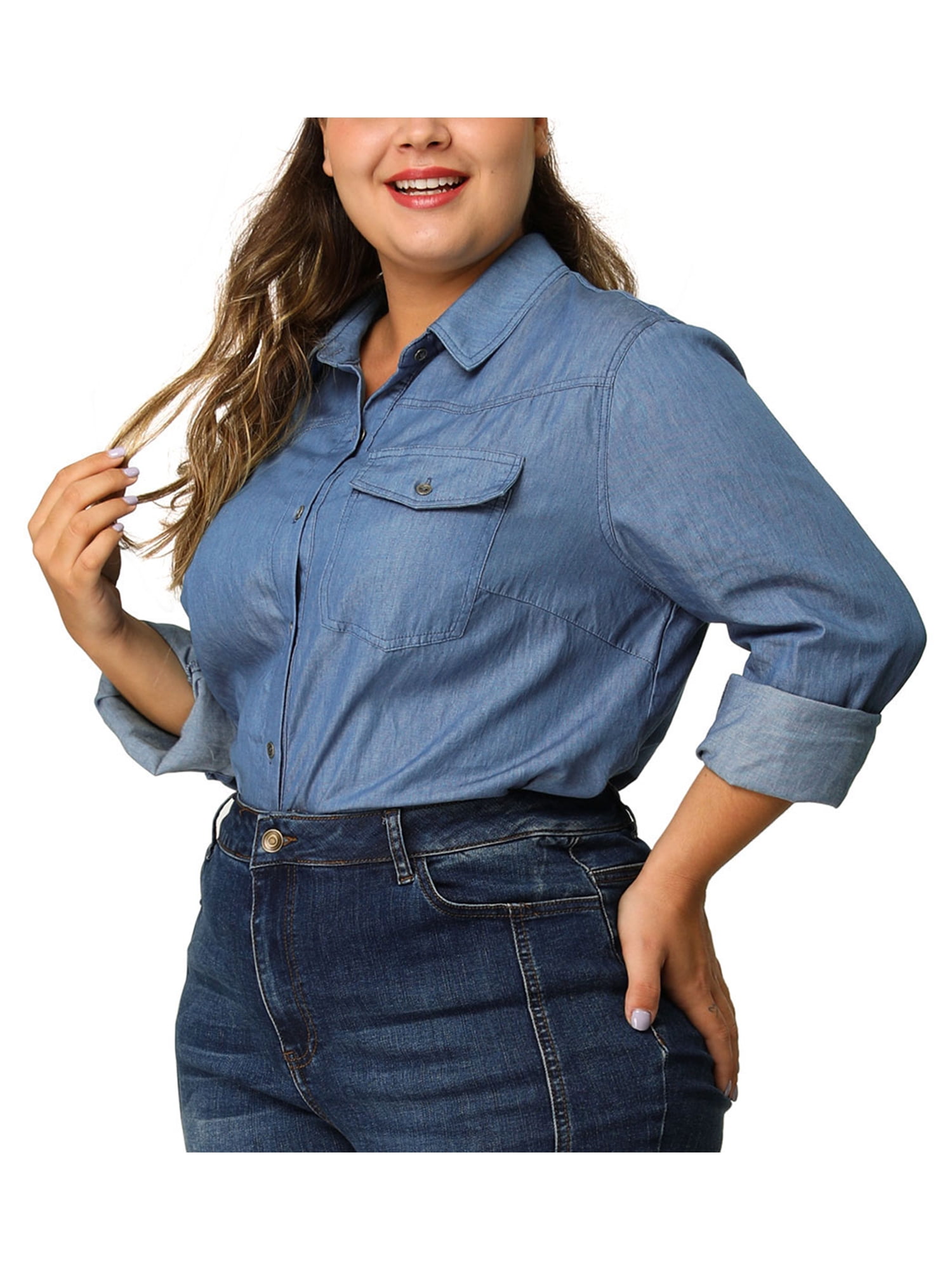 4x denim shirt