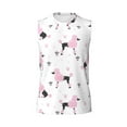 thumbnail image 6 of Lsque Cute Poodle Dog Print Men's Cotton Blend Sleeveless Muscle Shirts (S-3XL)- Moisture Wicking, Odor Protection, UPF 30+,, 6 of 8