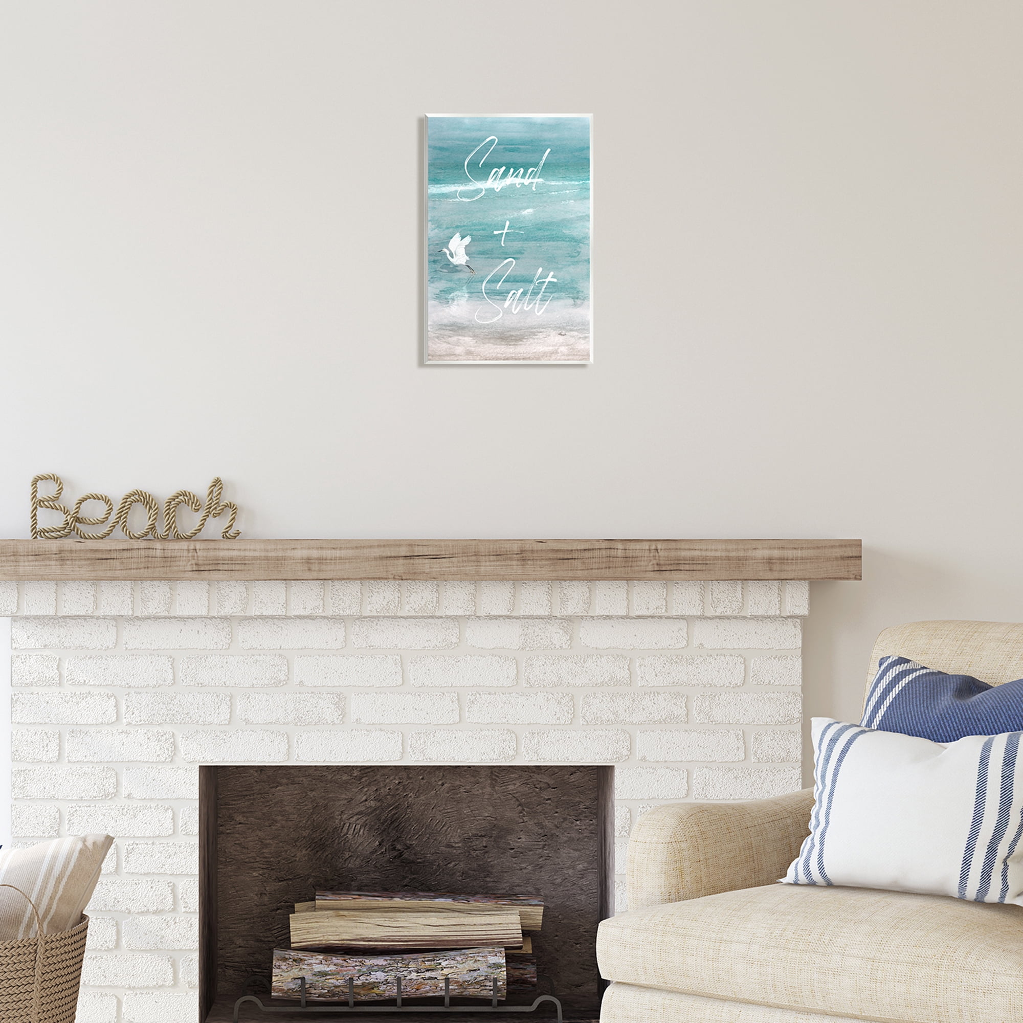 Stupell Industries Sand & Salt Beach Phrase Animals & Insects Painting Unframed Art Print Wall Art, 10 x 15