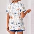 thumbnail image 4 of Womens Summer Tops Short Sleeve V Neck Shirts Casual Dressy Summer Blouses Tunic Top, 4 of 6