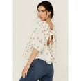 thumbnail image 4 of Free People Women's Chloe Floral Print Short Sleeve Tie Back Shirt - OB1960043   US, 4 of 4