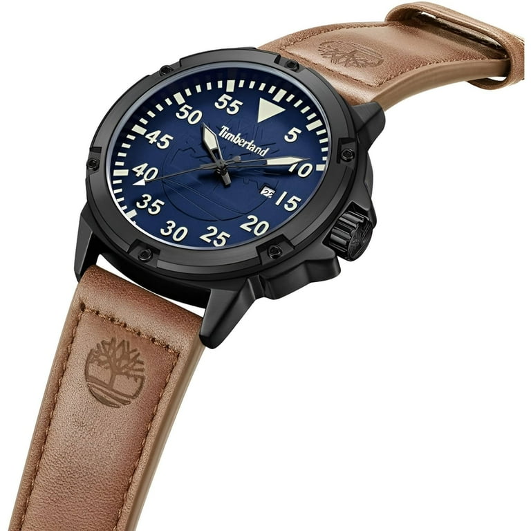 Timberland TDWGB9002803 Men's Brown Leather Strap Quartz Watch