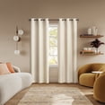 thumbnail image 6 of Sun Zero Serenity 2-pack Abstract Magnetic Closure 100% Blackout Grommet Curtain Panel Pair, 36"W x 84"L, Natural, 6 of 8