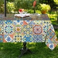 thumbnail image 6 of Outdoor Tablecloth with Umbrella Hole 60x84inch,Farmhouse Boho Outdoor Zipper Tablecloth, Waterproof Wrinkle Resistant Washable Rectangular Tablecloth for Picnics, Party, Camping and BBQ, 6 of 6