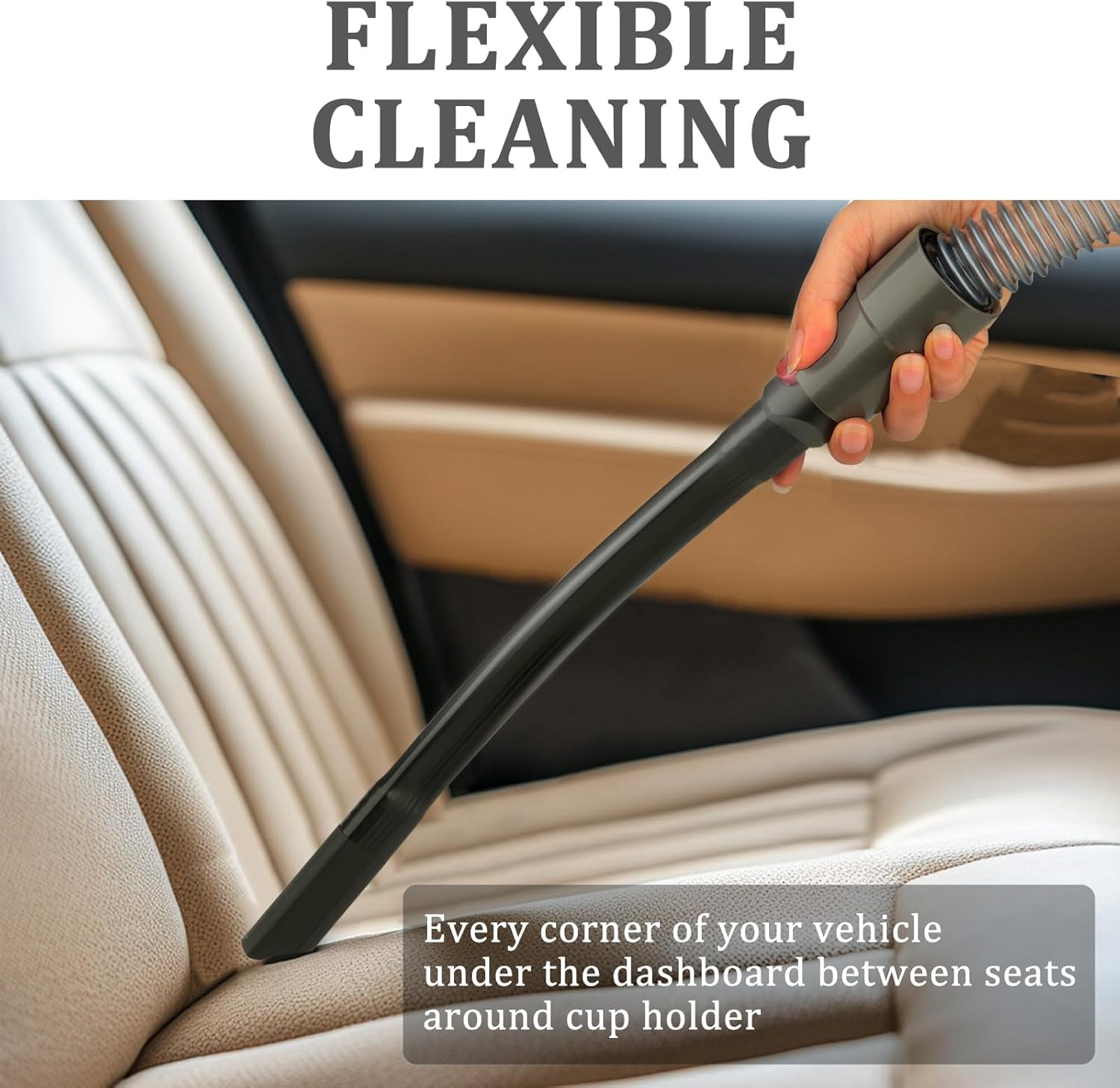 Flexible Crevice Tool and Extension Hose for Dy*son Cordless Vacuum Cleaner V15 V15s Gen5 V12 V11 V10 V9 V8 V7 Dryer Vent Cleaner Kit and Car Detailing Attachments