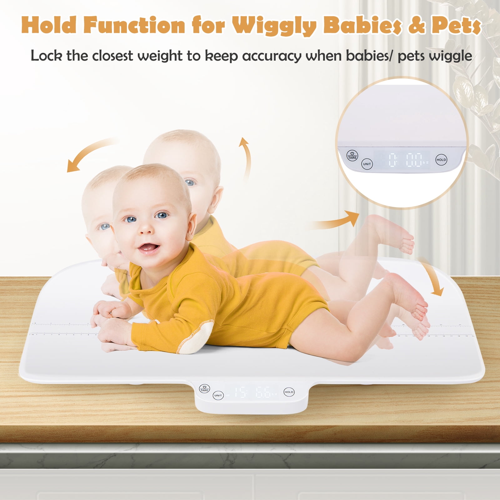 Infans Baby Pet Scale with Tape Digital Weighing Scale W/ Smart APP Control