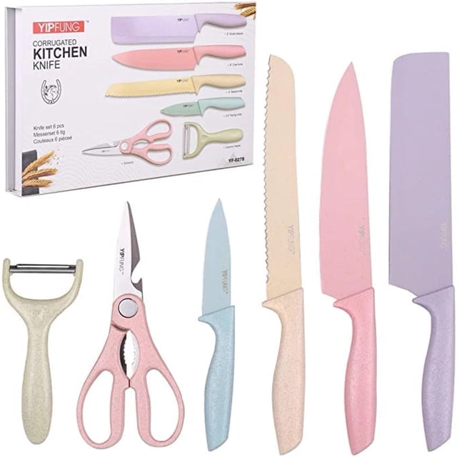 Set DE CUCHILLOS EVDRTVERH Profesionales DE Acero Inoxidable Juego DE 6 piezas