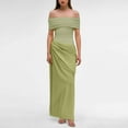 thumbnail image 3 of Vestido informal transparente de un solo hombro para mujer - Dos piezas, primavera/verano, S-L, 3 of 8