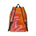 thumbnail image 3 of Balery Orange Flower Psychedelic Vintage Canvas Backpack for Men and Women - Large Capacity, Durable Travel Laptop Bag for School, Work, Hiking, and Outdoor Activities, 3 of 6