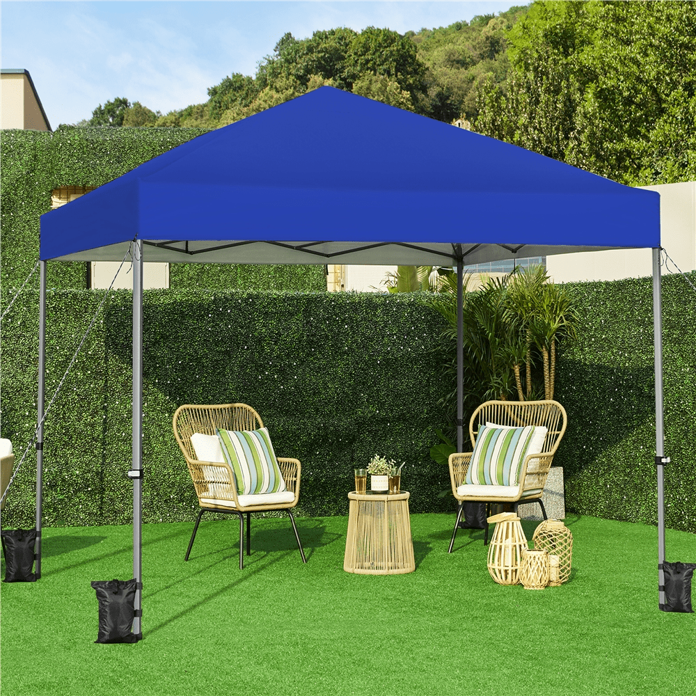 Renwick Instant Pop-up Canopy with One Push To Lock Setup Mechanism, Blue