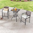 thumbnail image 3 of Patio Festival Metal 3-Piece Outdoor Dining Set in Black & Beige Finish, 3 of 8