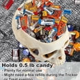thumbnail image 3 of Runmeihe Halloween Candy Bowl Decorations, Horror Skulls Shaped Halloween Ornaments Holder, Skull Baubles Decor, 3 of 5