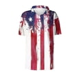 thumbnail image 6 of Mifsaly Short Sleeve Button Down Shirts for Women Lapel Collar V Neck Blouses Patriotic Hearts American Flag Print Independence Day Tops 2026 S, 6 of 6